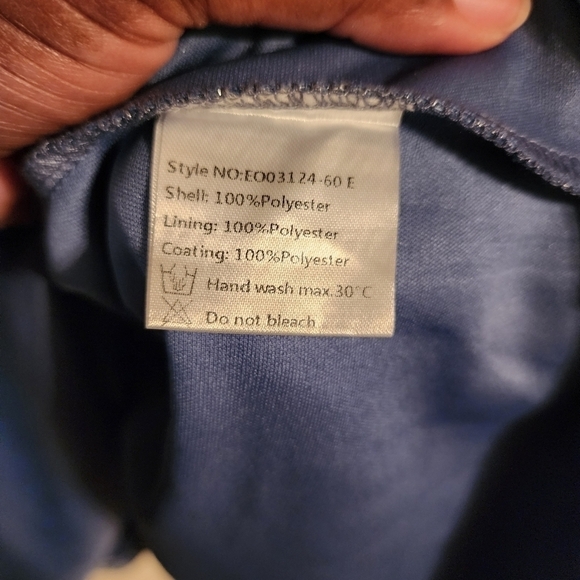 Ever Pretty Shiny Deep V Neck Short Dress Dusty Navy Size (10) - Picture 9 of 15